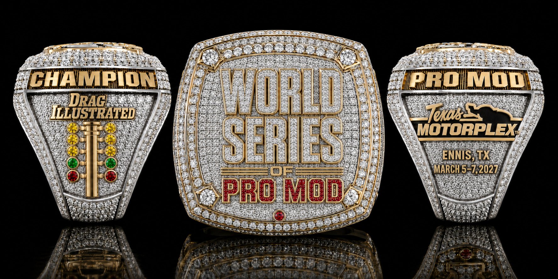 The 2027 Drag Illustrated World Series of Pro Mod championship ring